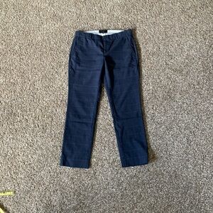 Banana Republic Dark Blue Checkered Pants 4P
